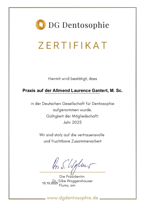 Dentosophie Zertifikat